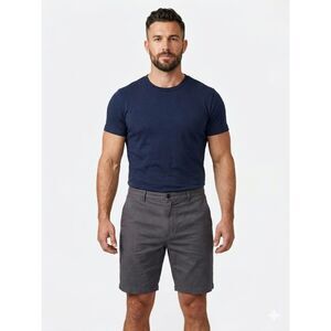 Flint and Tinder Men's Size 36 Gray Cotton Linen Blend Shorts Casual Summer